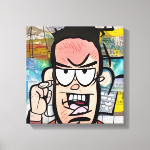 Impressão Em Tela Cranky Man