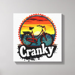 Impressão Em Tela Cranky Sunset Bicycle Tee - Energize sua carona