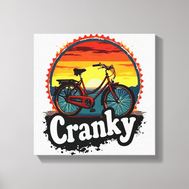Impressão Em Tela Cranky Sunset Bicycle Tee - Energize sua carona (Frente)