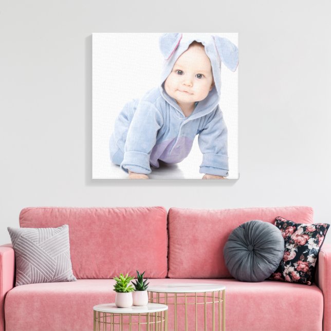 Impressão Em Tela Create Your Own Custom Kids Children Photo Modern (Insitu(Sala de estar))