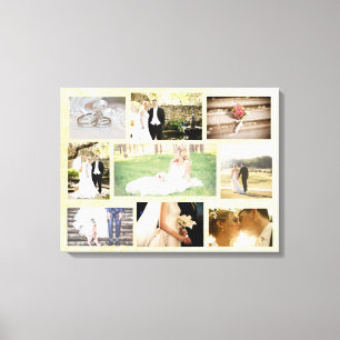 Impressão Em Tela Creme Wedding personalizado da arte da parede da