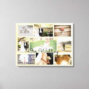 Impressão Em Tela Creme Wedding personalizado da arte da parede da