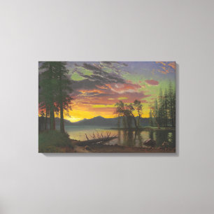 Impressão Em Tela Crepúsculo, Lake Tahoe, c.1870s (óleo em canvas)
