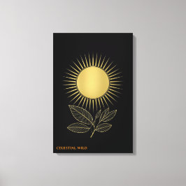 Impressão Em Tela Crescimento Dourado Radiância Tela de Arte Fina