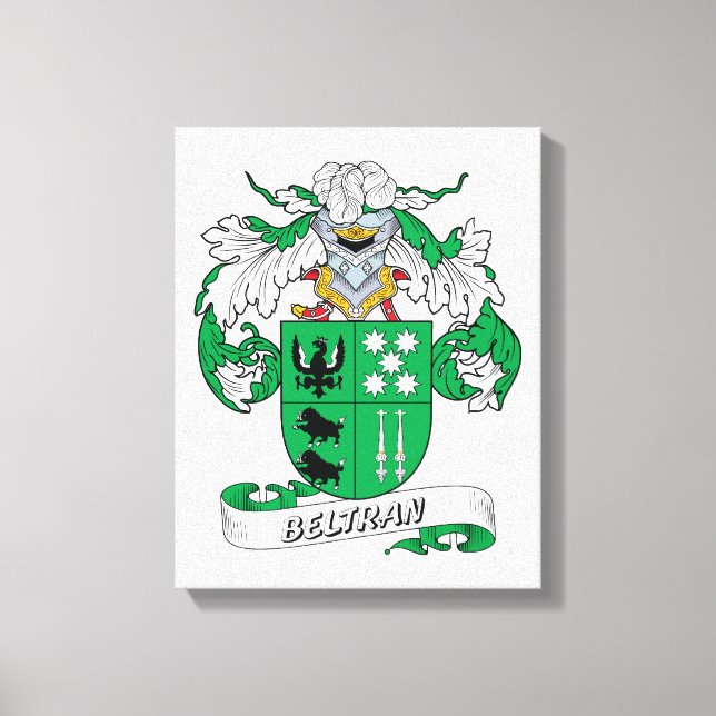 Impressão Em Tela Crest da Família Beltran (Frente)