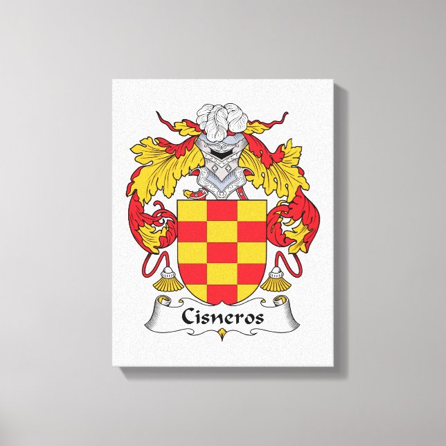 Impressão Em Tela Crest da Família Cisneros (Frente)