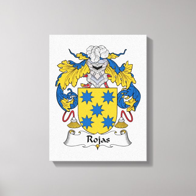 Impressão Em Tela Crest da Família Rojas (Frente)