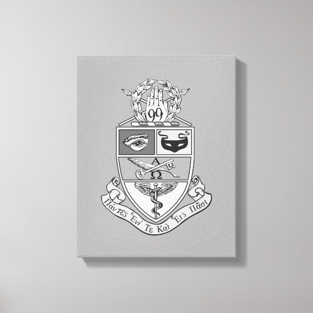 Impressão Em Tela Crest da Kappa Psi (Frente)