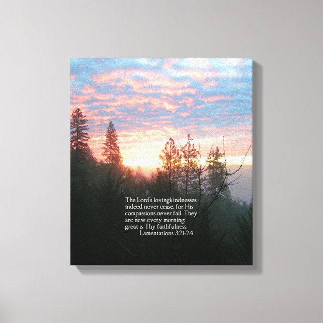 Impressão Em Tela Criações de Escrituras Cristãs em Verso de Bíblia (Frente)