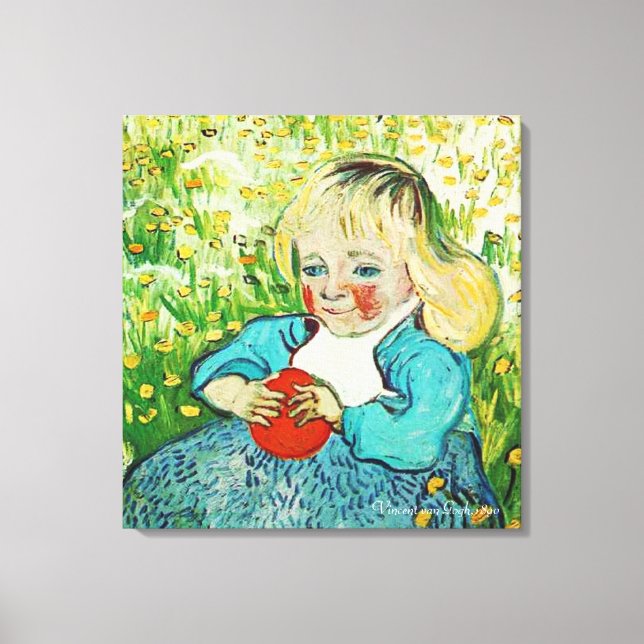 Impressão Em Tela Criança com Laranja, 1890. Vincent van Gogh (Frente)