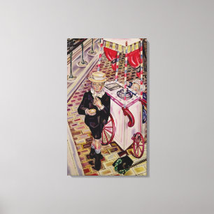 Impressão Em Tela Criança com um sorvete