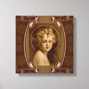 Impressão Em Tela Criança Jesus do cristo do vintage a luz do mundo