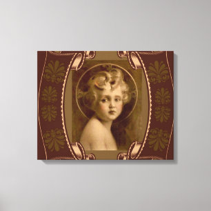 Impressão Em Tela Criança Jesus do cristo do vintage a luz do mundo