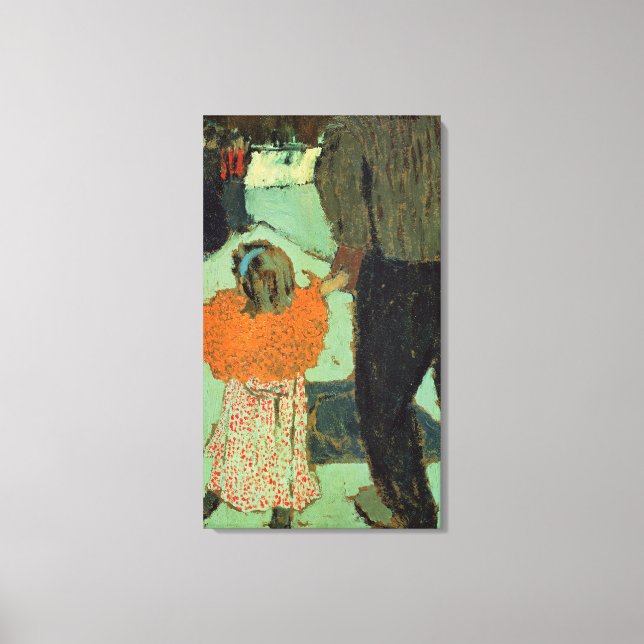 Impressão Em Tela Criança vestindo um cachecol vermelho, c. 1891 (Frente)