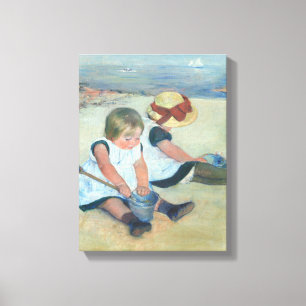 Impressão Em Tela Crianças Brincando Com A Pintura De Óleo De Prai