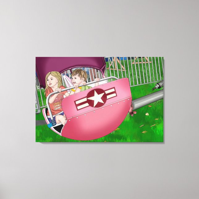 Impressão Em Tela Crianças de Arte Whimsical no Carnaval (Frente)