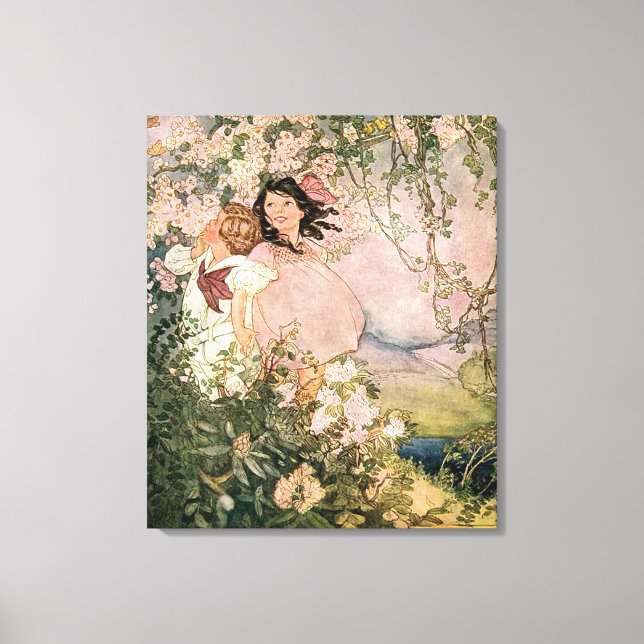 Impressão Em Tela Crianças em Primavera por Ruth Halock (Frente)