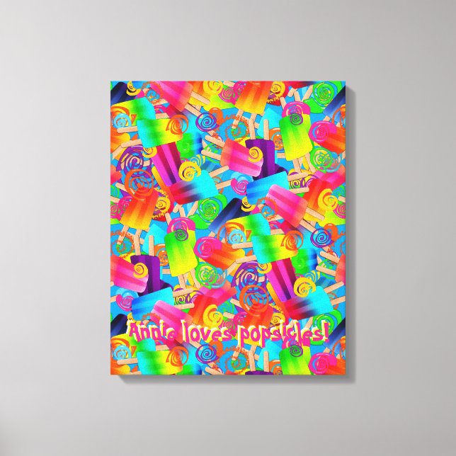 Impressão Em Tela Crianças malucas personalizadas - Coleção de picol (Frente)