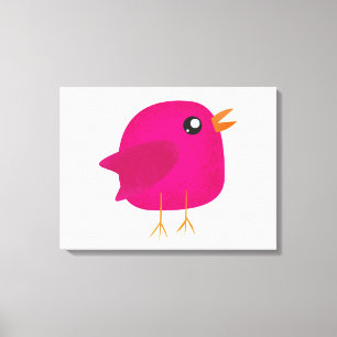 Impressão Em Tela Crianças, passarinho fofo