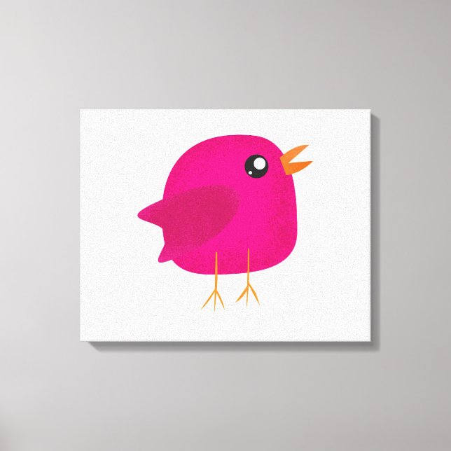 Impressão Em Tela Crianças, pássaro fofo (Frente)