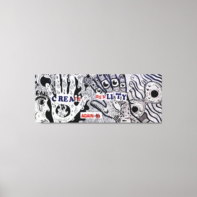 Impressão Em Tela Criar a realidade novamente (Frente)