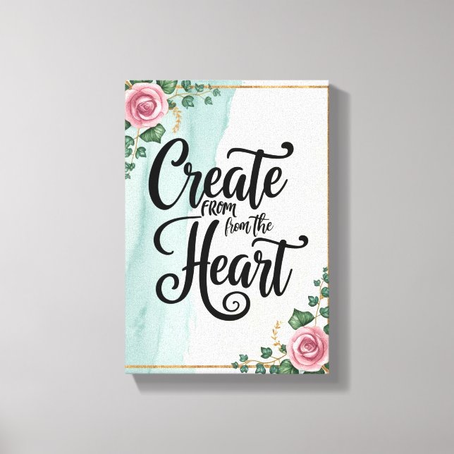 Impressão Em Tela Criar da opção Coração 3 (Frente)