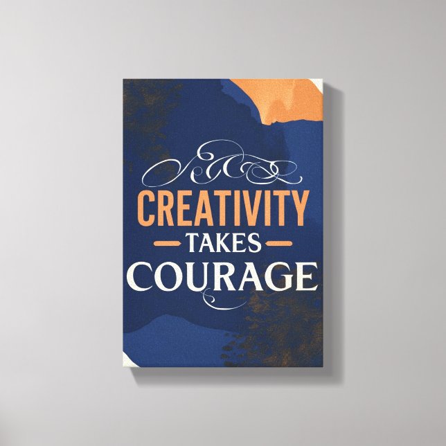 Impressão Em Tela Criatividade é cortesia (Frente)