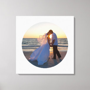 Impressão Em Tela Crie Seu Próprio Círculo de Foto de Casamento