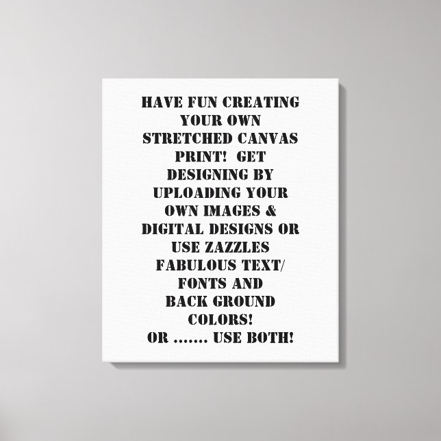 Impressão Em Tela Crie seu próprio personalizado personalizado (Frente)