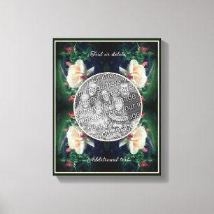 Impressão Em Tela Crie Sua Própria Foto Rosa e Botões de Pêssego 