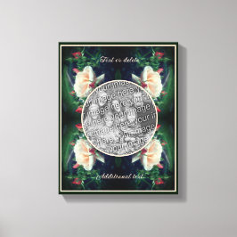 Impressão Em Tela Crie Sua Própria Foto Rosa Pêssego e Botões