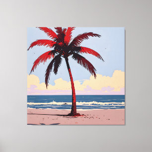 Impressão Em Tela Crimson Coastline
