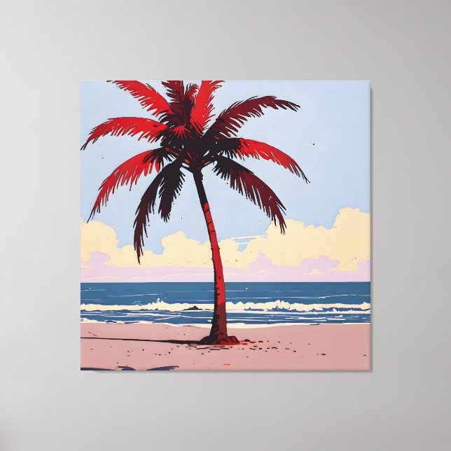 Impressão Em Tela Crimson Coastline (Frente)