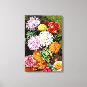 Impressão Em Tela Crisantemos Japoneses, pintura de arte fina