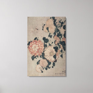 Impressão Em Tela Crisântemos (woodblock da cor)