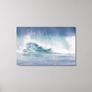 Impressão Em Tela Crise de onda azul, Maui, Havaí, EUA