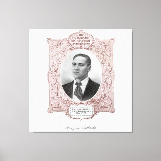 Impressão Em Tela Crispus Attucks: mártir da Revolução Americana (Frente)