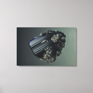 Impressão Em Tela Cristais de Azurite, um minério menor do cobre,