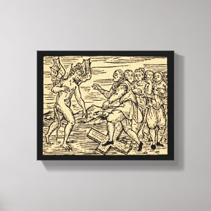 Impressão Em Tela Cristandade 8x10 da rejeição das bruxas da satã