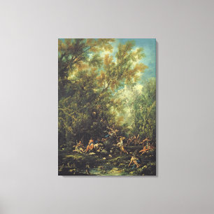 Impressão Em Tela Cristo assistido pelos anjos, c.1725-30 (óleo em c