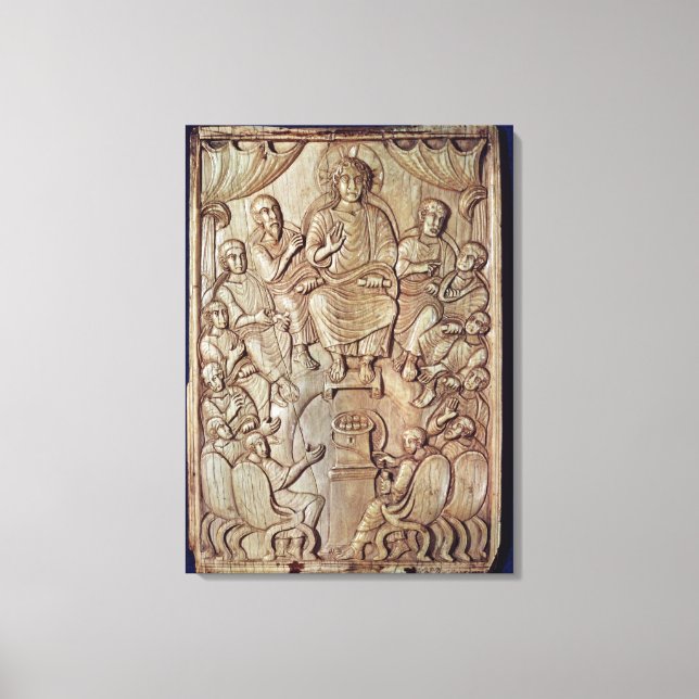 Impressão Em Tela Cristo com os Doze Apóstolos (Frente)