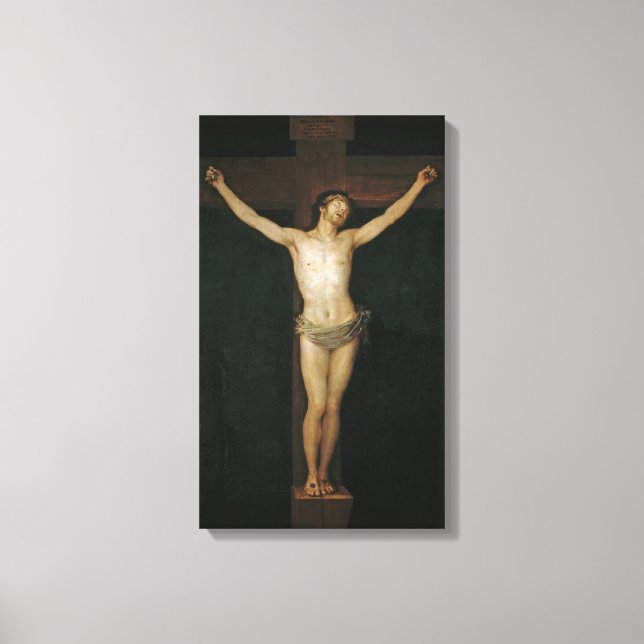 Impressão Em Tela Cristo Crucificado (Jesus na Cruz) (de Goya) (Frente)