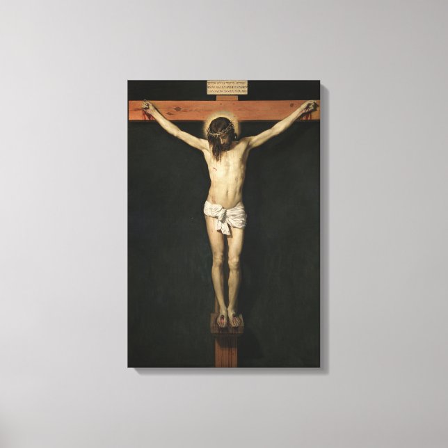 Impressão Em Tela Cristo Crucificado na Cruz (Fé) (Velazquez) (Frente)