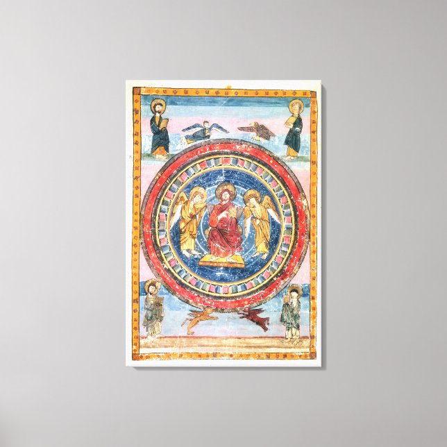 Impressão Em Tela Cristo do Codex Amiatinus em Majestade (Frente)