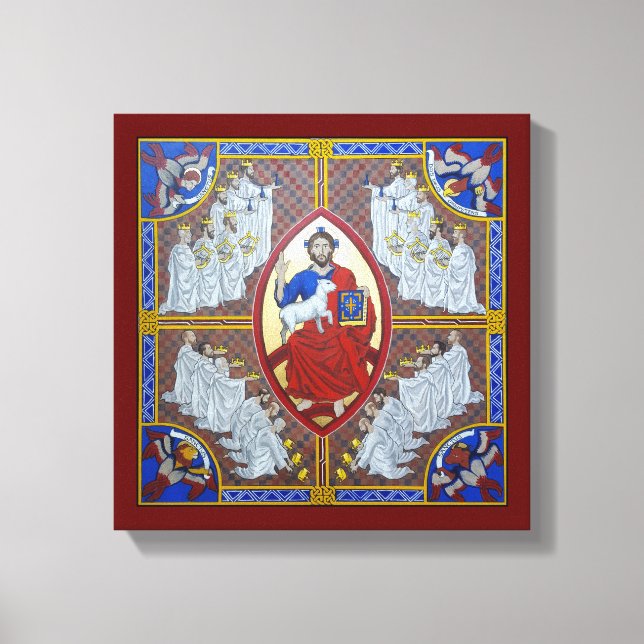 Impressão Em Tela Cristo em Majestade e os 24 Anciãos (Frente)