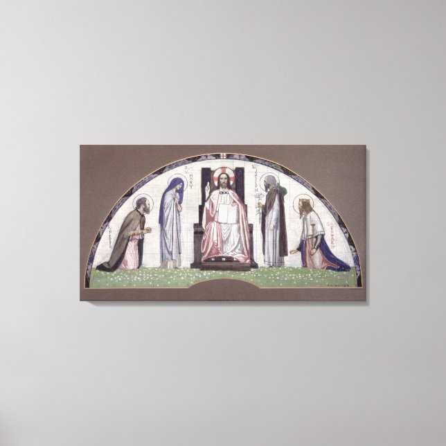 Impressão Em Tela Cristo Enthroned (Frente)