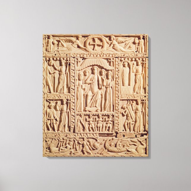 Impressão Em Tela Cristo Enthroned, de um Evangelistar (Frente)