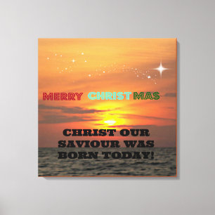 Impressão Em Tela Cristo Nosso Salvador Foi Nascer Hoje