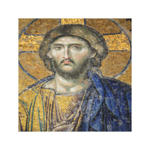 Impressão Em Tela Cristo Pantocrator Mosiac Icônico Religioso Roman 