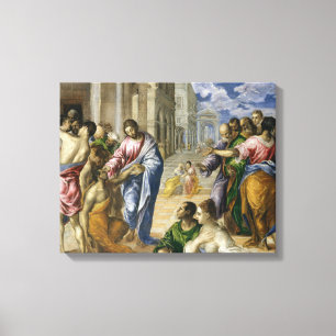 Impressão Em Tela Cristo que cura as cortinas